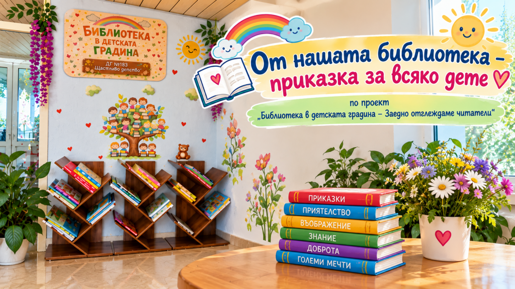 Библиотека в детската градина - ДГ №183 Щастливо детство - София, Гео Милев